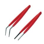 Pro'skit 908-T301 műszerészcsipesz-pár, 150 mm, egyenes és 45'-ban hajlított, szigetelt bevonat
