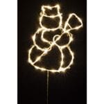 HOME KID507WW LED-es hóember ablakdísz, 35db melegfehér LED, időzítő, adapteres tápellátás, kül- és beléri kivitel