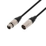 SAL XLR3 audio kábel, XLR dugó / XLR aljzat, 3 méter, 6mm, fém, réz vezeték