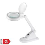 Home NKLL 06 LED-es nagyítós asztali lámpa, 30 hidegfényű LED, 6500 K, 400 lm, 3 dioptria nagyítás, 12 dioptria másodlagos lencse