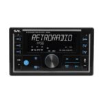 SAL VB5500 SMART autórádió, 4x50W, 2xDIN, FM RDS, USB-microSD, MP3 lejátszó, dupla USB aljzat, telefontöltő, kiválasztható RGB gomb világítás, telefonról is vezérelhető okos autórádió