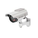 HOME HSK160 kültéri napelemes álkamera, villogó piros LED, körbe forgatható, egyszerű felszerelés, akkumulátoros tápellátás opció, élethű kamera megjelenés, IP44