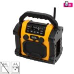 SAL BTWORKPRO munka- és szabadidő hangszóró, multimédia lejátszó, Bluetooth, LED lámpa, power bank, IP55, ütésálló