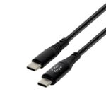Home USBCC100PM töltőkábel, USB-C / USB-C, 1.2 méter, 100W gyorstöltés, teljesítménymérő digitális kijelző, szőtt nylon burkolat