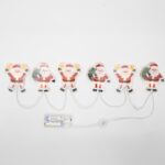 Home MLS6 LED-es mikulás fényfüzér, szilikon, 6db melegfehér LED, elemes tápellátás, beltéri kivitel