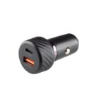 SAL SAU48PD autós USB gyorstöltő, 48Watt, 2in1: USB-A + USB-C, QC+PD gyorstöltés, LED világítás