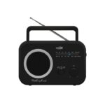 HAUSER TR-9205 AM/FM analóg táskarádió, max. 0,8 W RMS teljesítmény, elemes és hálózati tápellátás, fekete színű